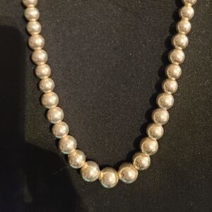Tiffany & Co. Graduated Ball Sterling Silver Beaded Necklace